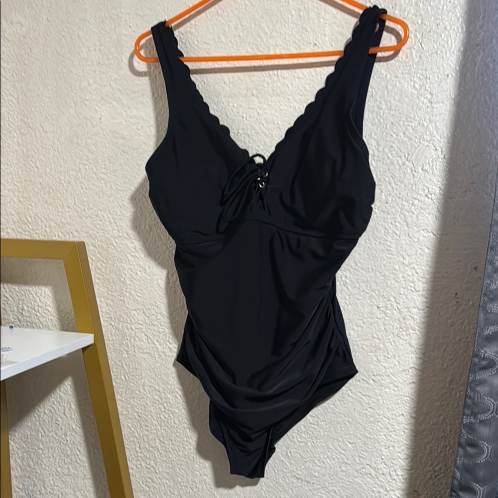 Elegant Black One-Piece Swimsuit